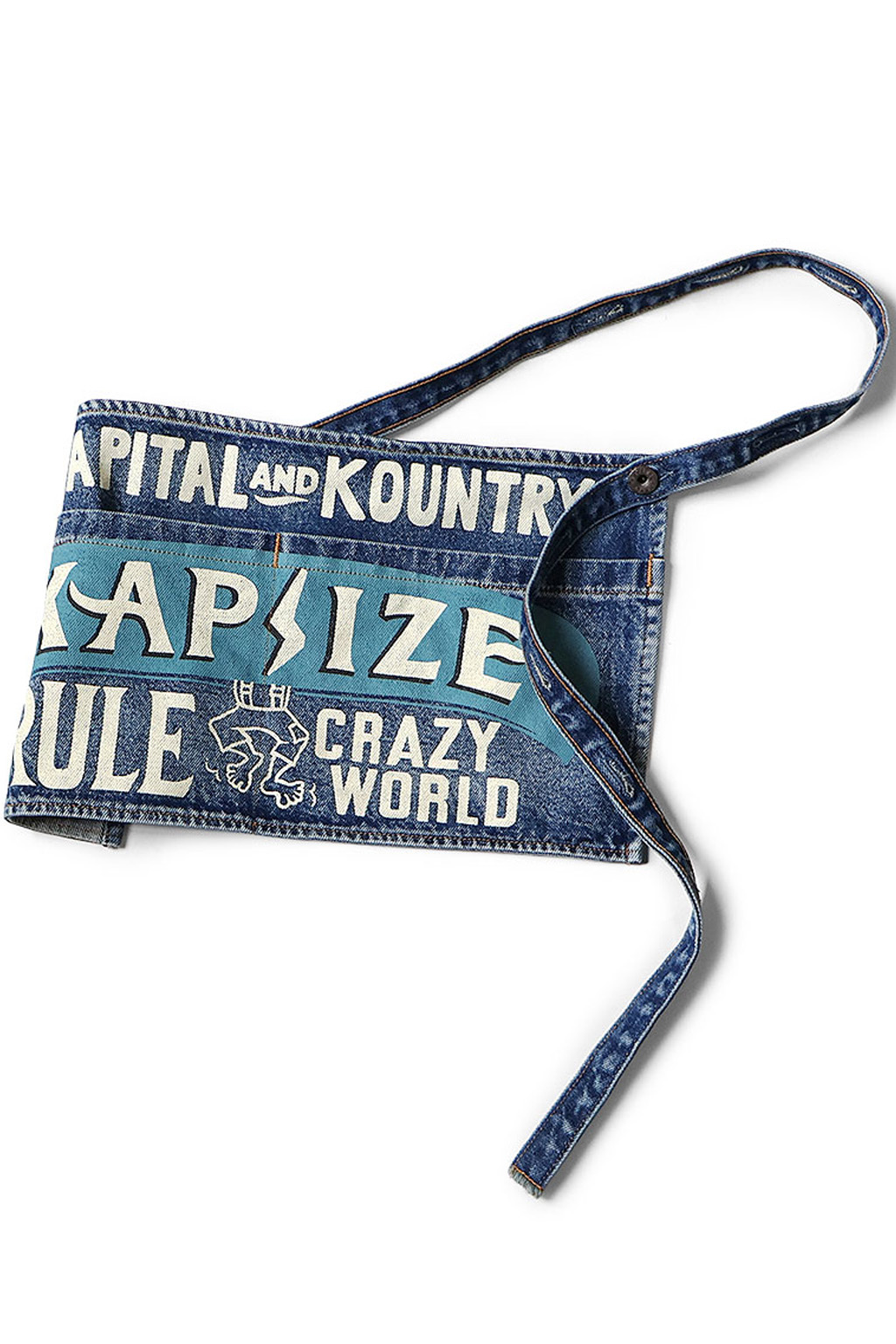 Kapital - 13oz Denim Damaged Short AD Apron (KAPSIZE RULE) - PRO