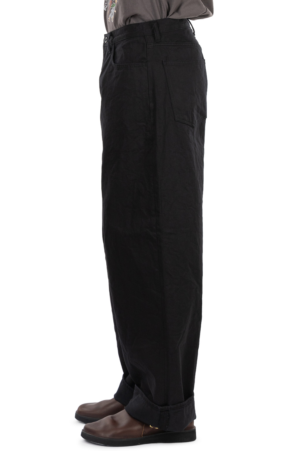 Kapital - 14oz BLKxBLK Denim CLUB Baggy 5P Pants