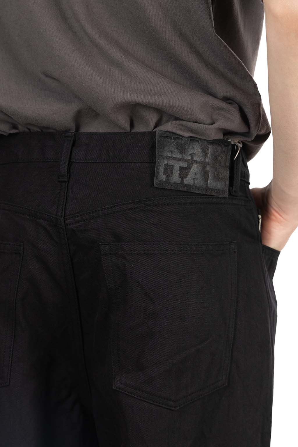 Kapital - 14oz BLKxBLK Denim CLUB Baggy 5P Pants