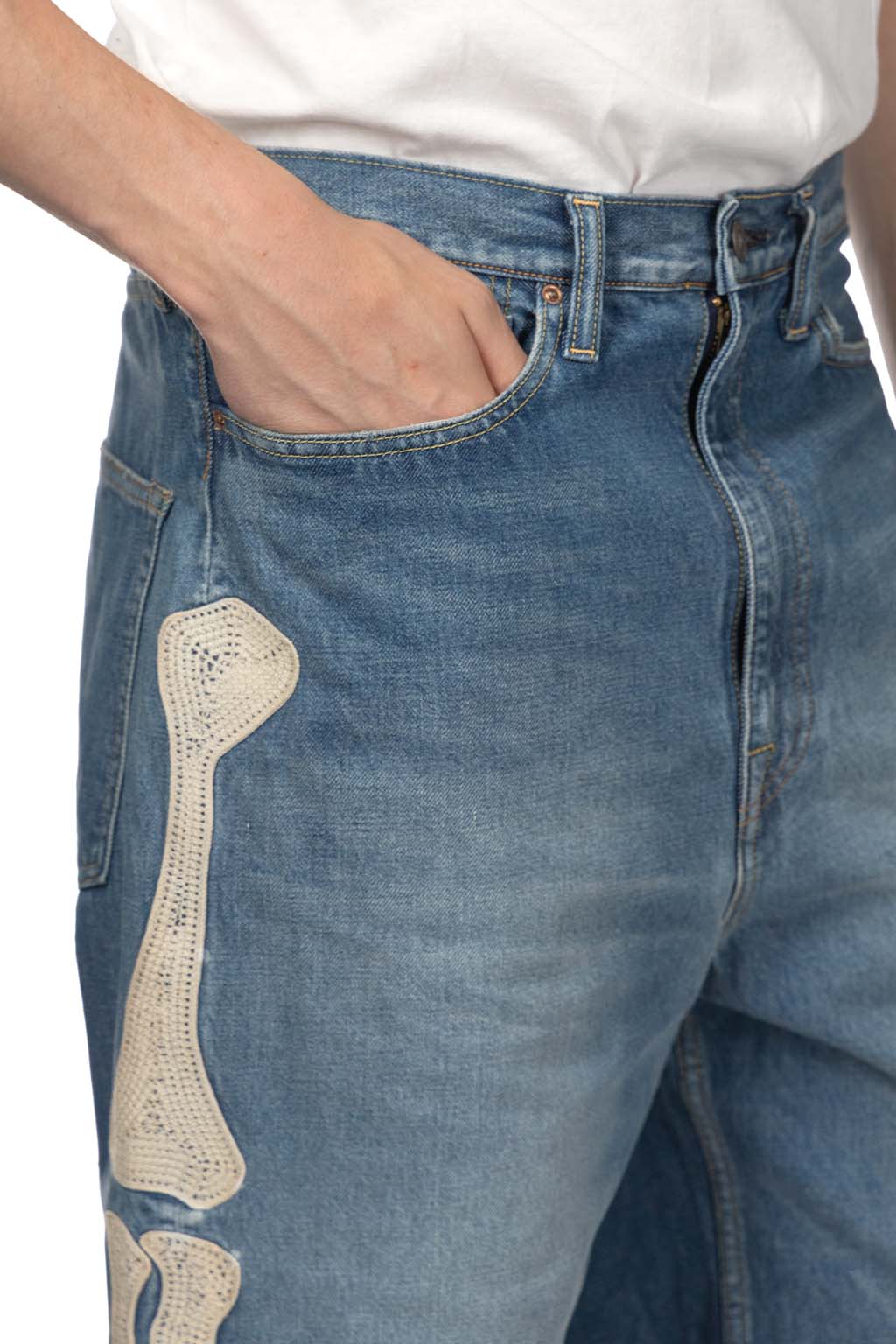 Kapital - 14oz Denim 5P Shorts (BONE)