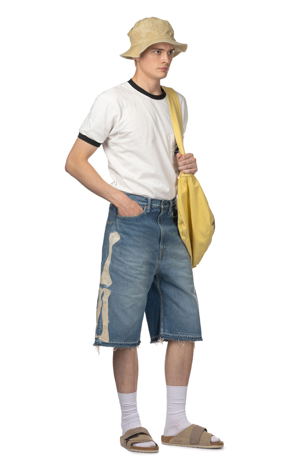 Kapital - 14oz Denim 5P Shorts (BONE)