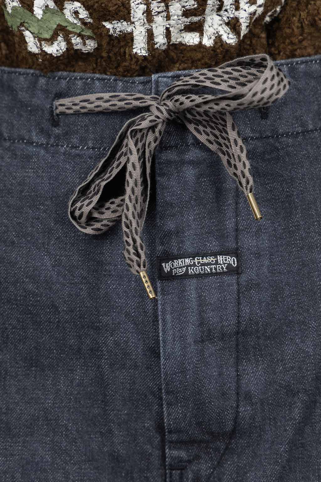 Kapital - 14oz Denim SHOVEL Baggy Pants - Black x Natural