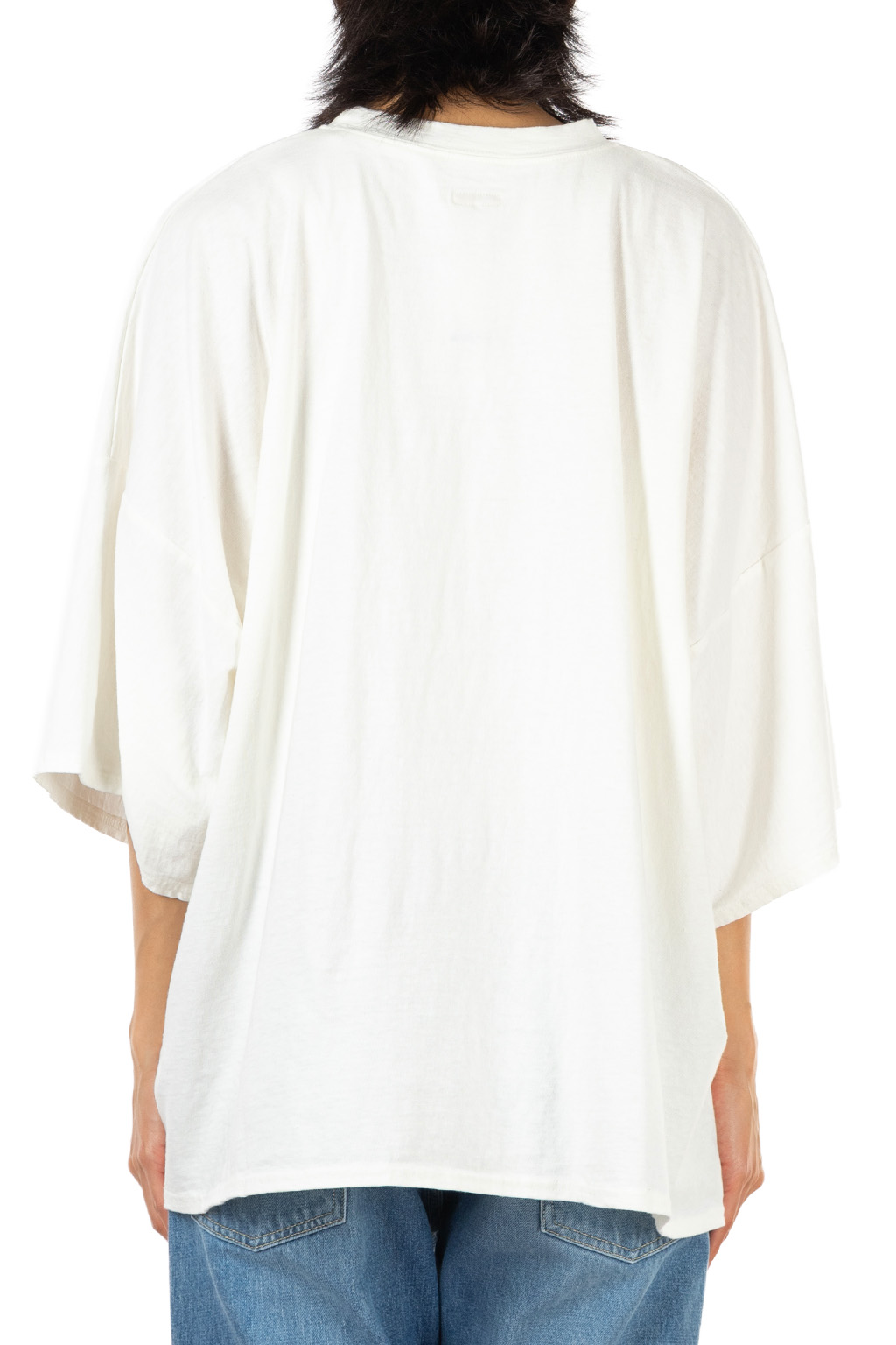 Kapital - 18.5/- Jersey HUGE-T (DENIM REPAIR) - White
