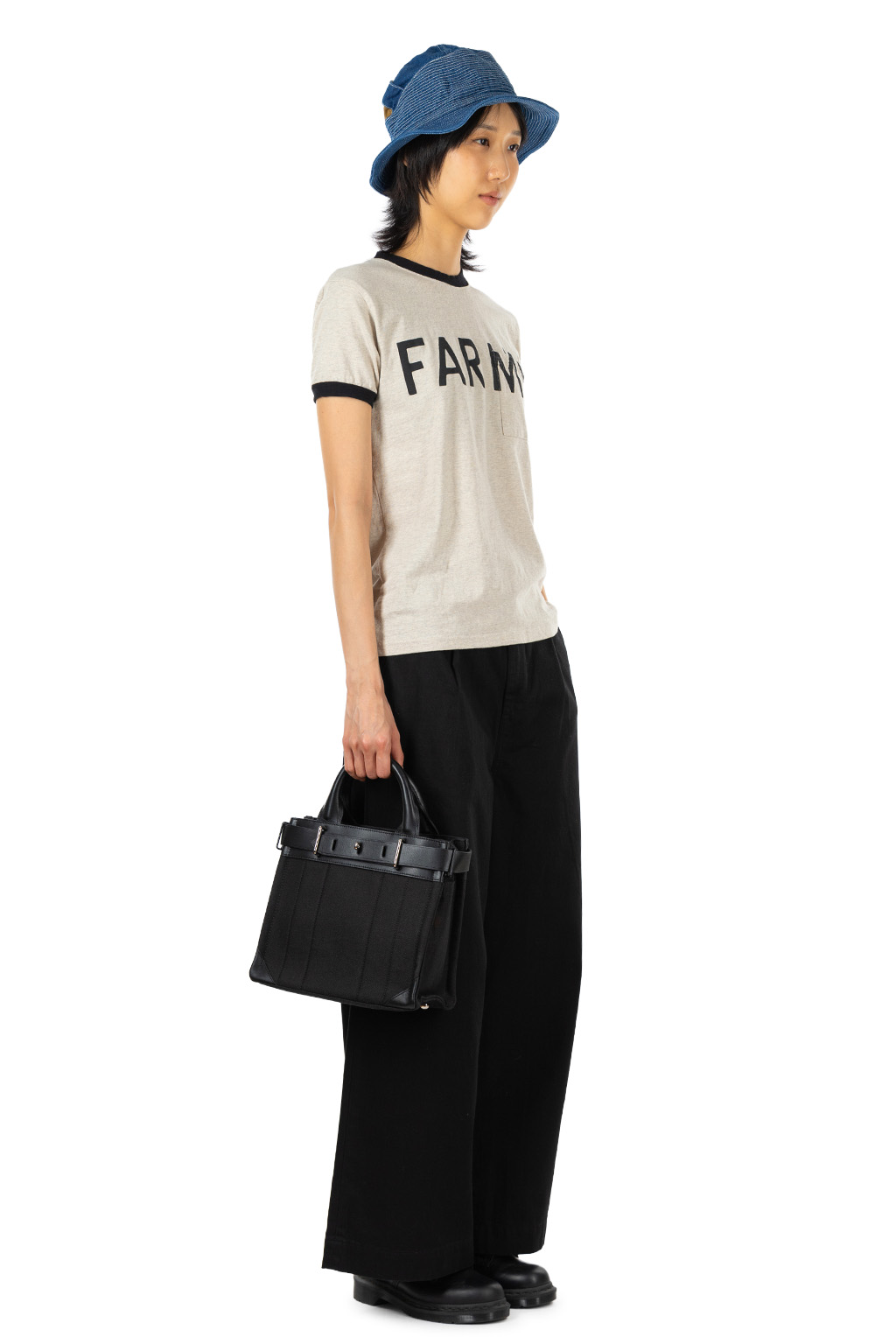 Kapital - 18.5/-Jersey RINGER Pocket T (FARMY) - Natural