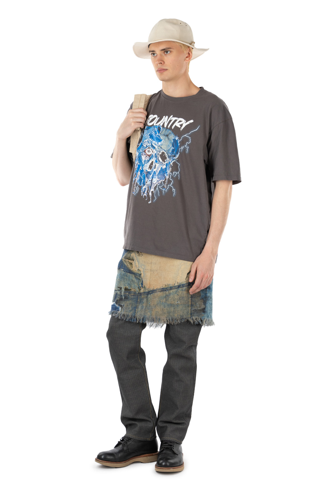 Kapital - 20/-Jersey Crew T (DenimFace)