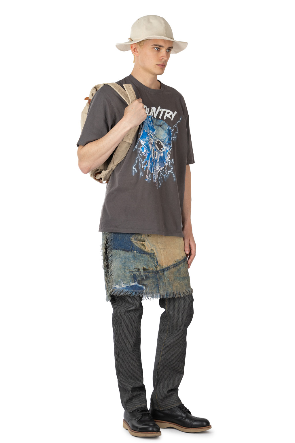 Kapital - 20/-Jersey Crew T (DenimFace)