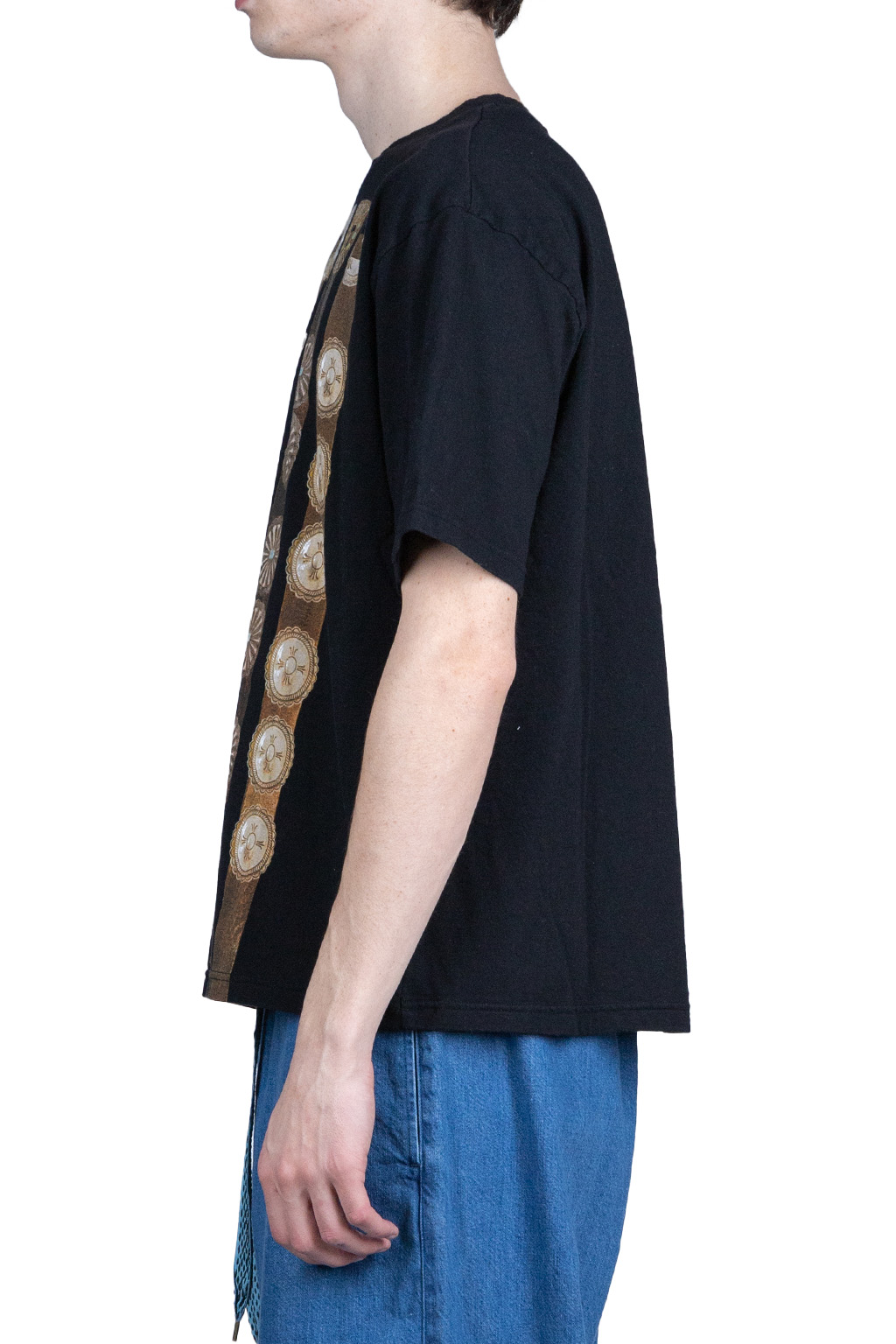 Kapital 20/-Jersey Crew Tee (Curtain Concho) - Black