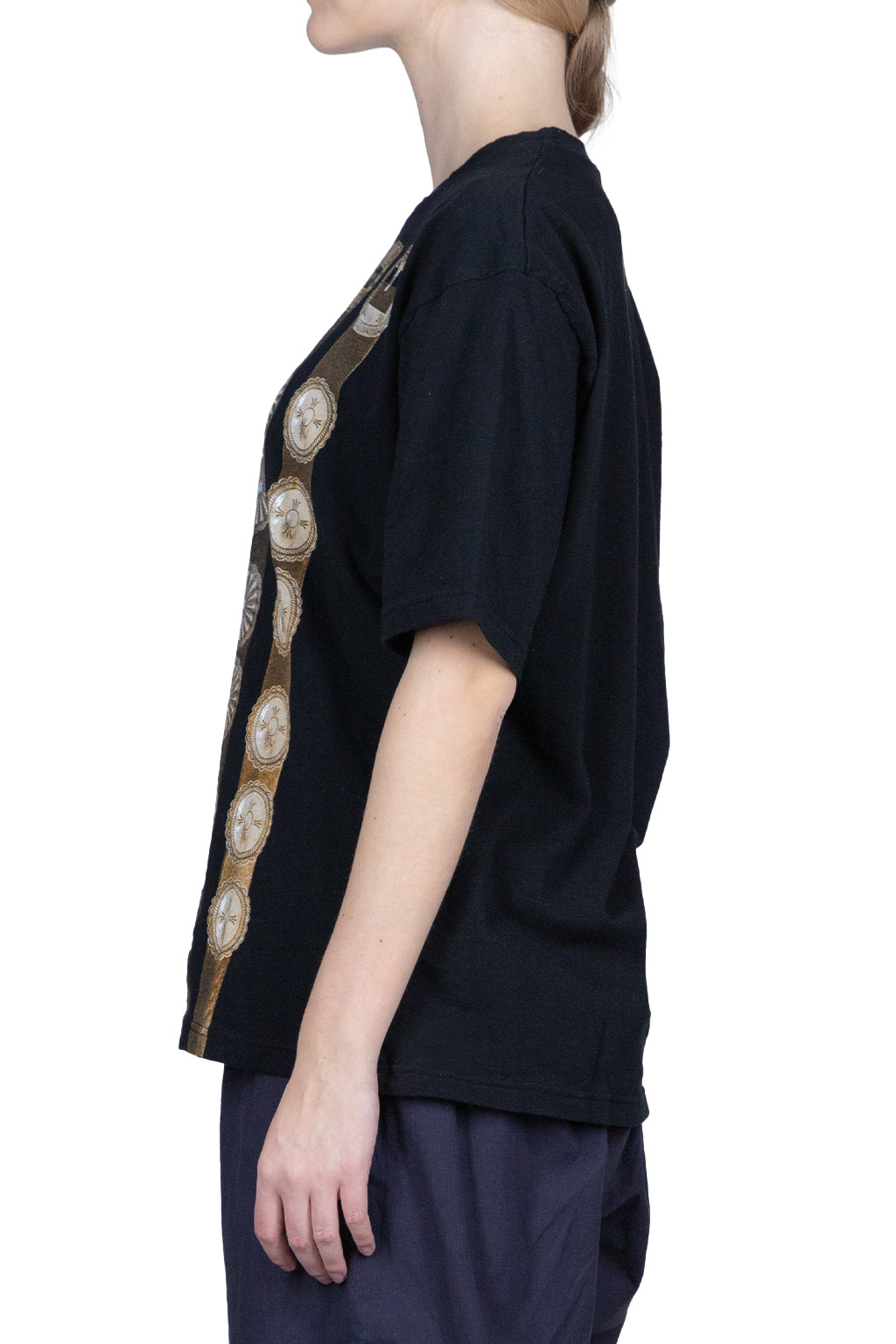 Kapital 20/-Jersey Crew Tee (Curtain Concho) - Black