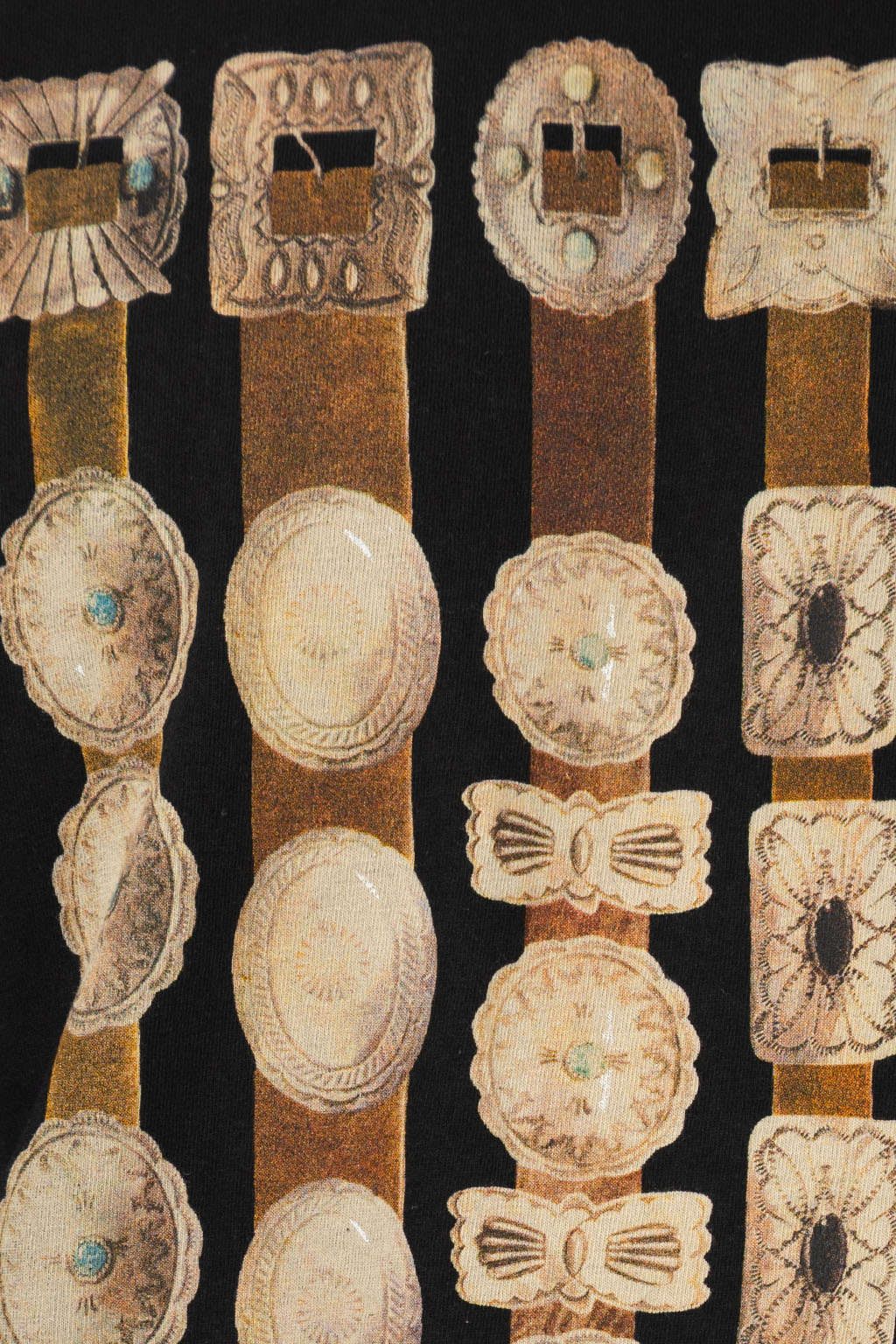 Kapital - 20/-Jersey Crewneck Long Sleeve T (Curtain Concho) - Black