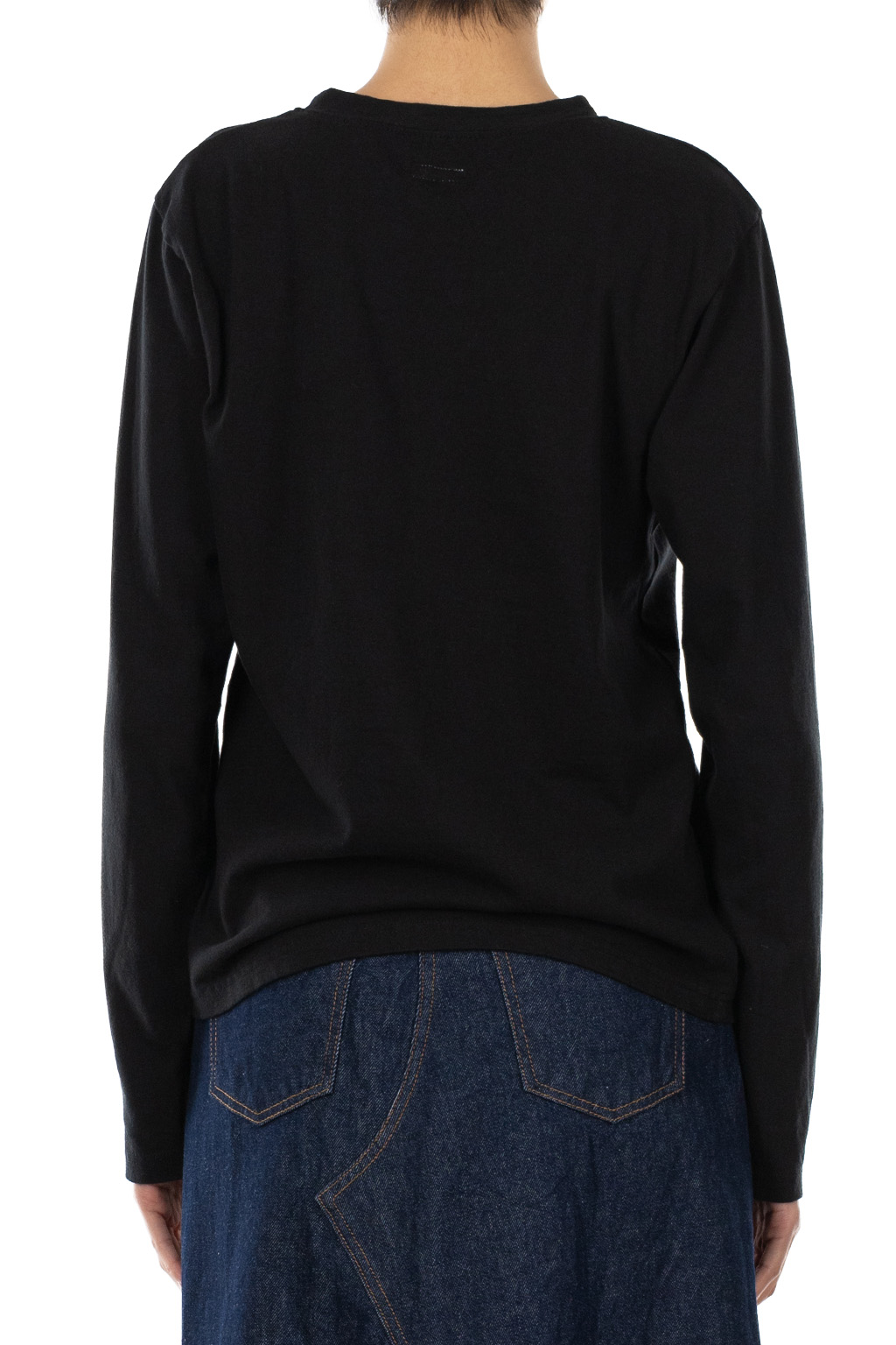 Kapital - 20/-Jersey Crewneck Long Sleeve T (Curtain Concho) - Black