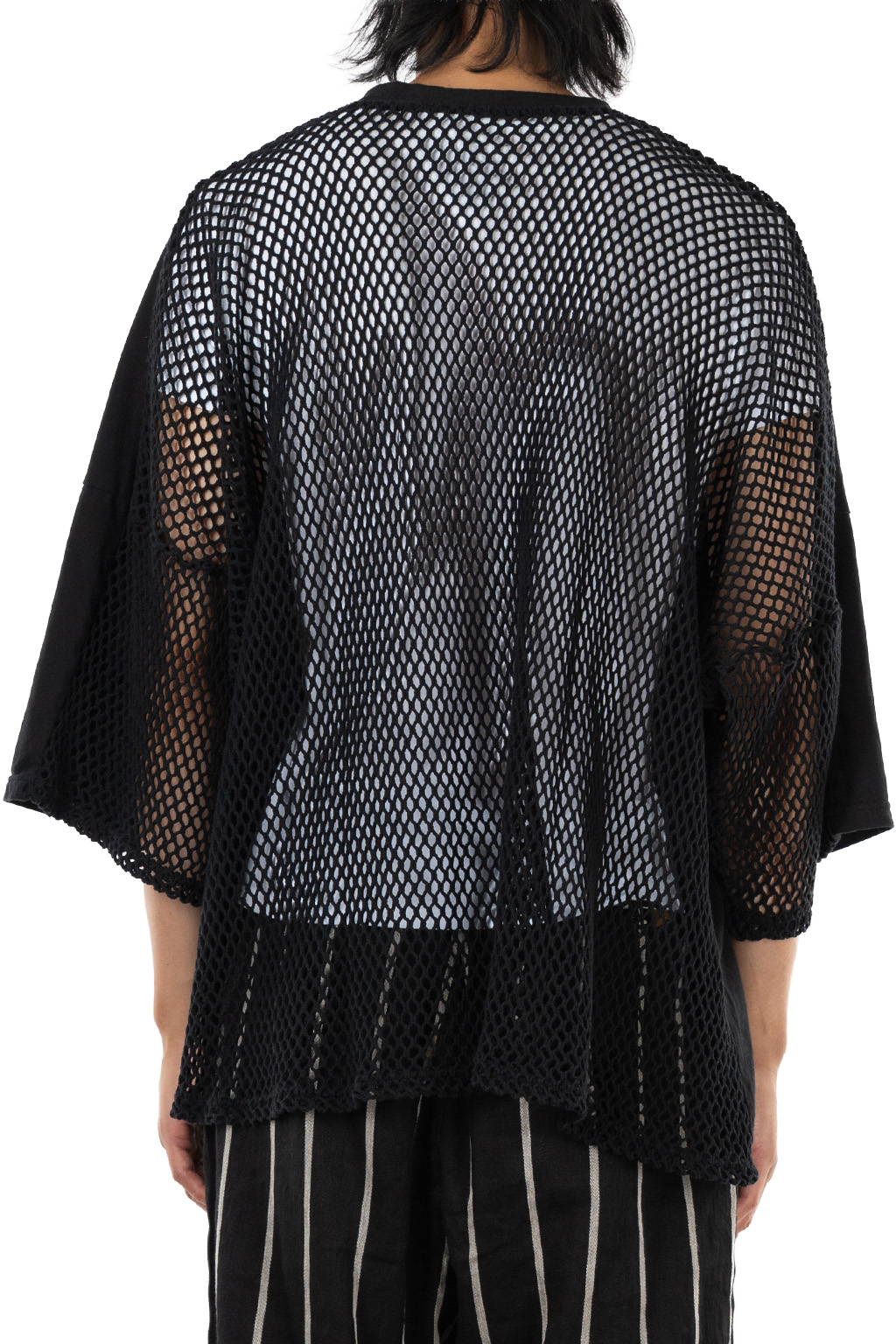 Kapital - 20/-Jersey KATABIRA HUGE-T (DENIM REPAIR) - Black