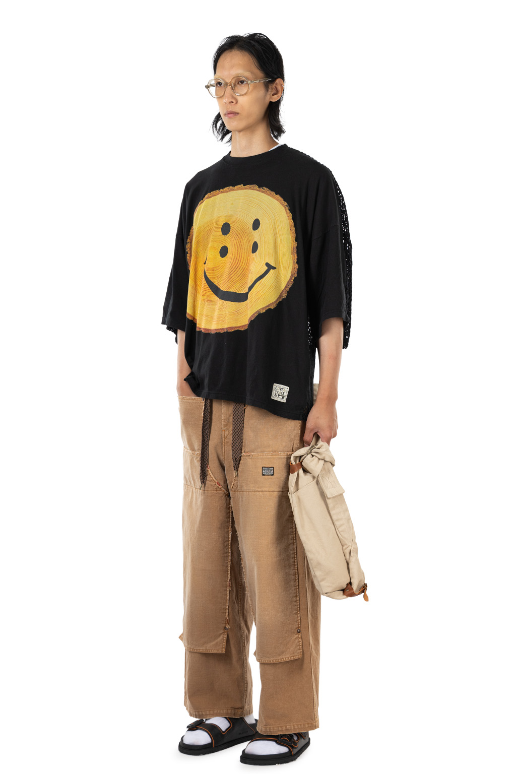 Kapital - 20/-Jersey KATABIRA HUGE-T (Tree Trunk RAINBOWY) - Black