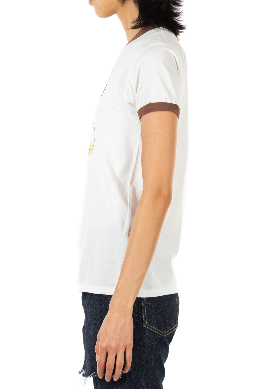 Kapital - 20/-Jersey Ringer T (PECKISH Little Bear) - White
