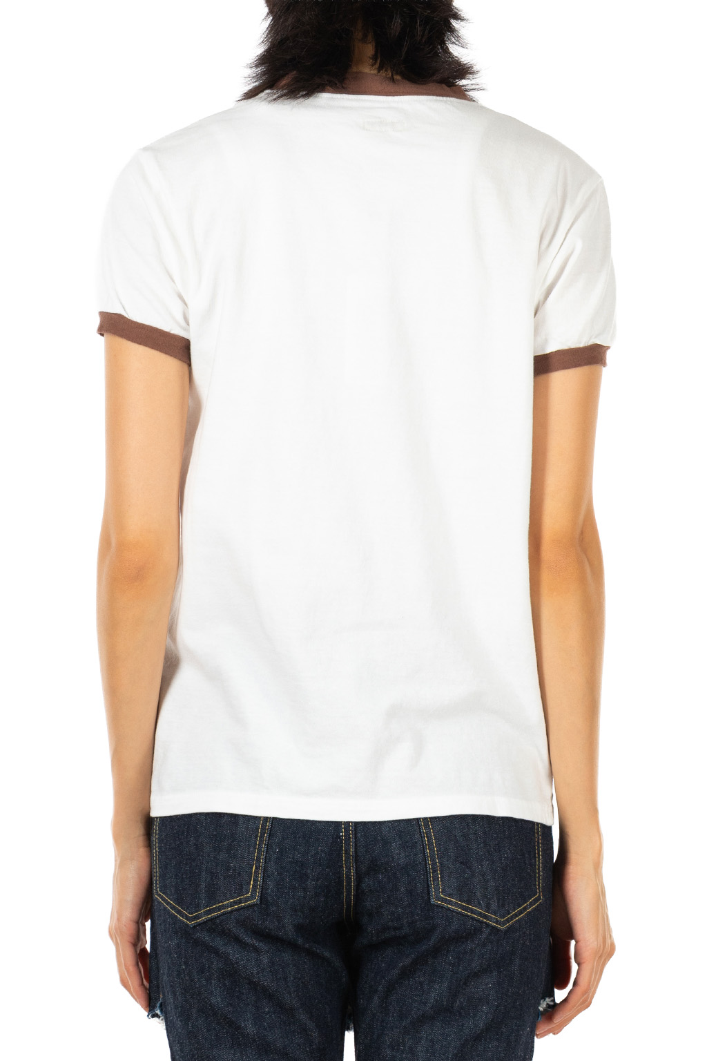 Kapital - 20/-Jersey Ringer T (PECKISH Little Bear) - White