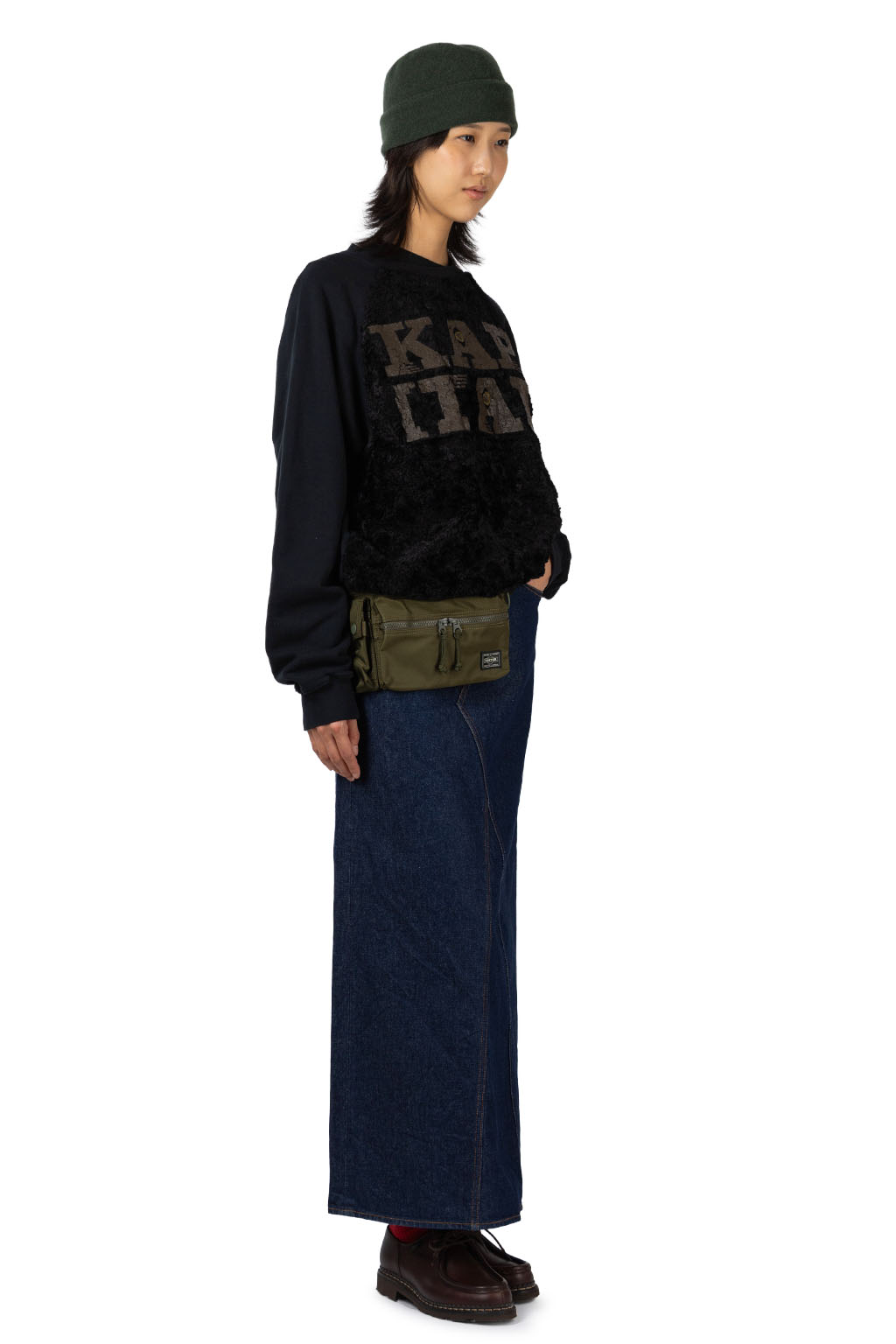 Kapital - 30/-Fleece x Fur GRIZZLY SWT (SPEAKEASY KAPITAL) - Black