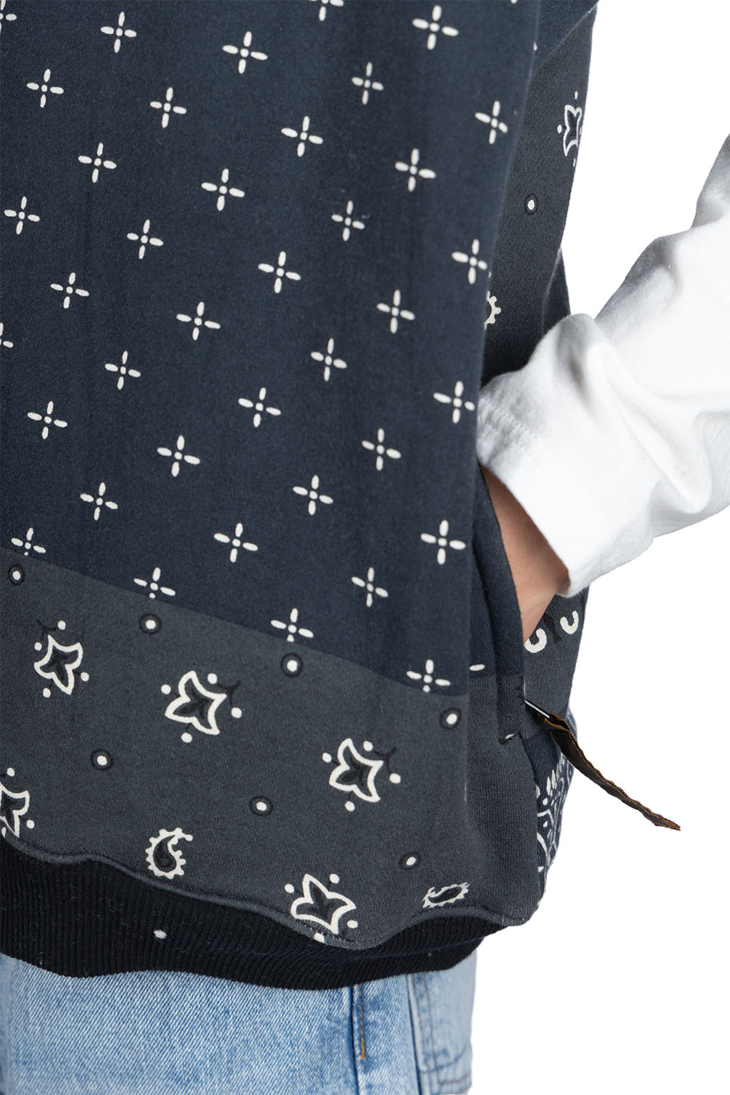 Kapital - 30/-SWT Knit Bandana BIG Vest - Black