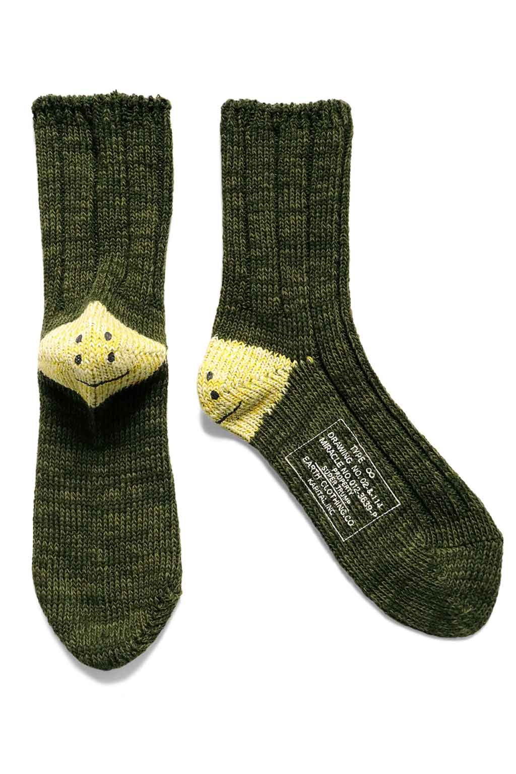 Kapital 56 Yarns MA-1 RAINBOWY HAPPY HEEL Socks - 4 color Choices