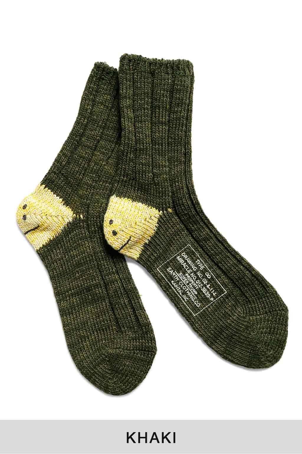 Kapital 56 Yarns MA-1 RAINBOWY HAPPY HEEL Socks - 4 color Choices