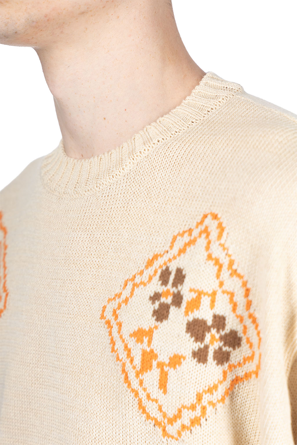 Kapital - 5G Cotton Knit KOOKIE Crew Sweater - Natural