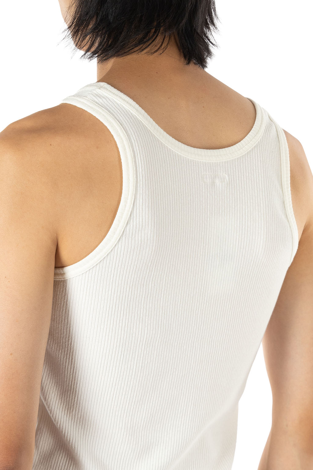 Kapital - 60/2 Stretch Jersey Tank Top (PECKISH CHOCO CHIP) - White