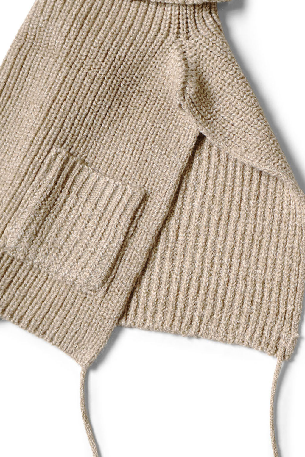 Kapital - 7G Wool Cable Knit High-Neck Bib  Poncho  - 2 Color Choices