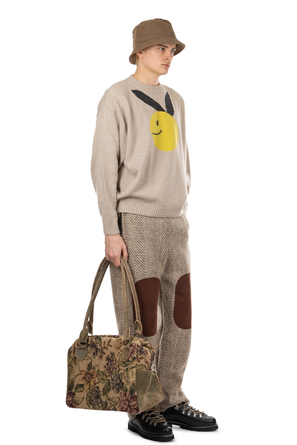 Kapital 7G Wool Crew Sweater (CONEYBOWY) - Beige