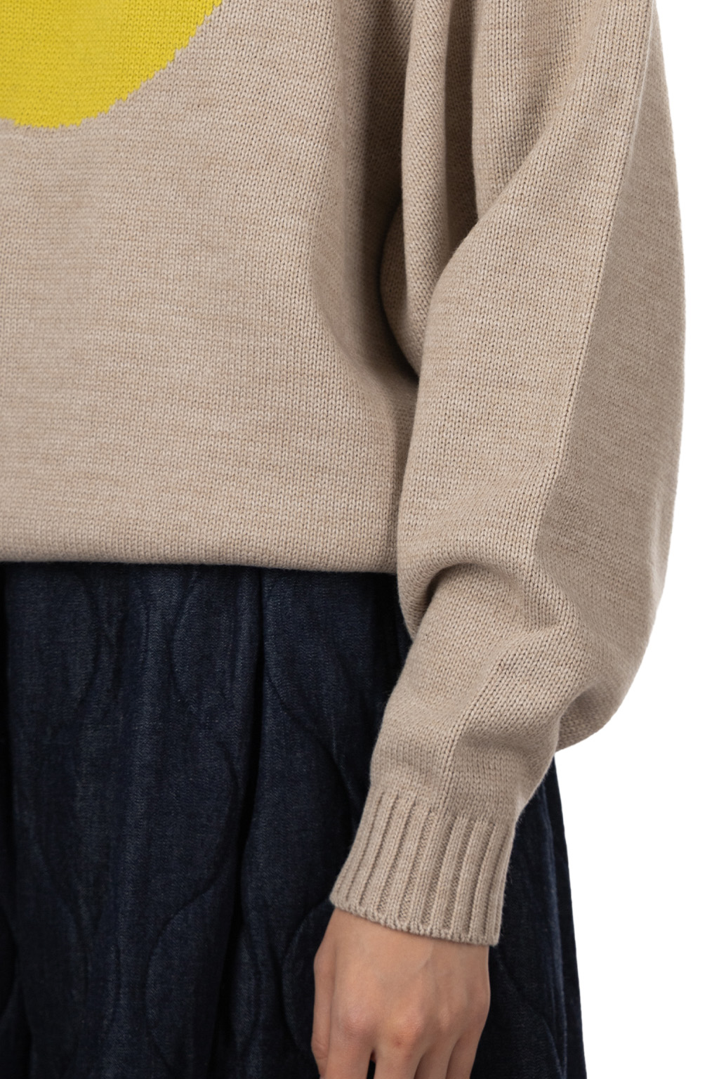 Kapital 7G Wool Crew Sweater (CONEYBOWY) - Beige