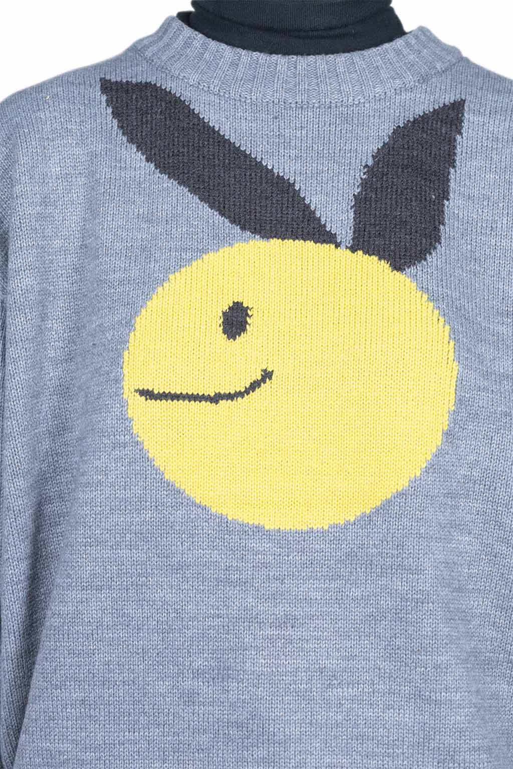 Kapital 7G Wool Crew Sweater (CONEYBOWY) - Grey