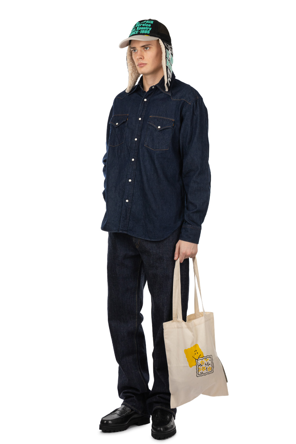 Kapital - 8oz Denim HUSKY Western Shirt - Indigo