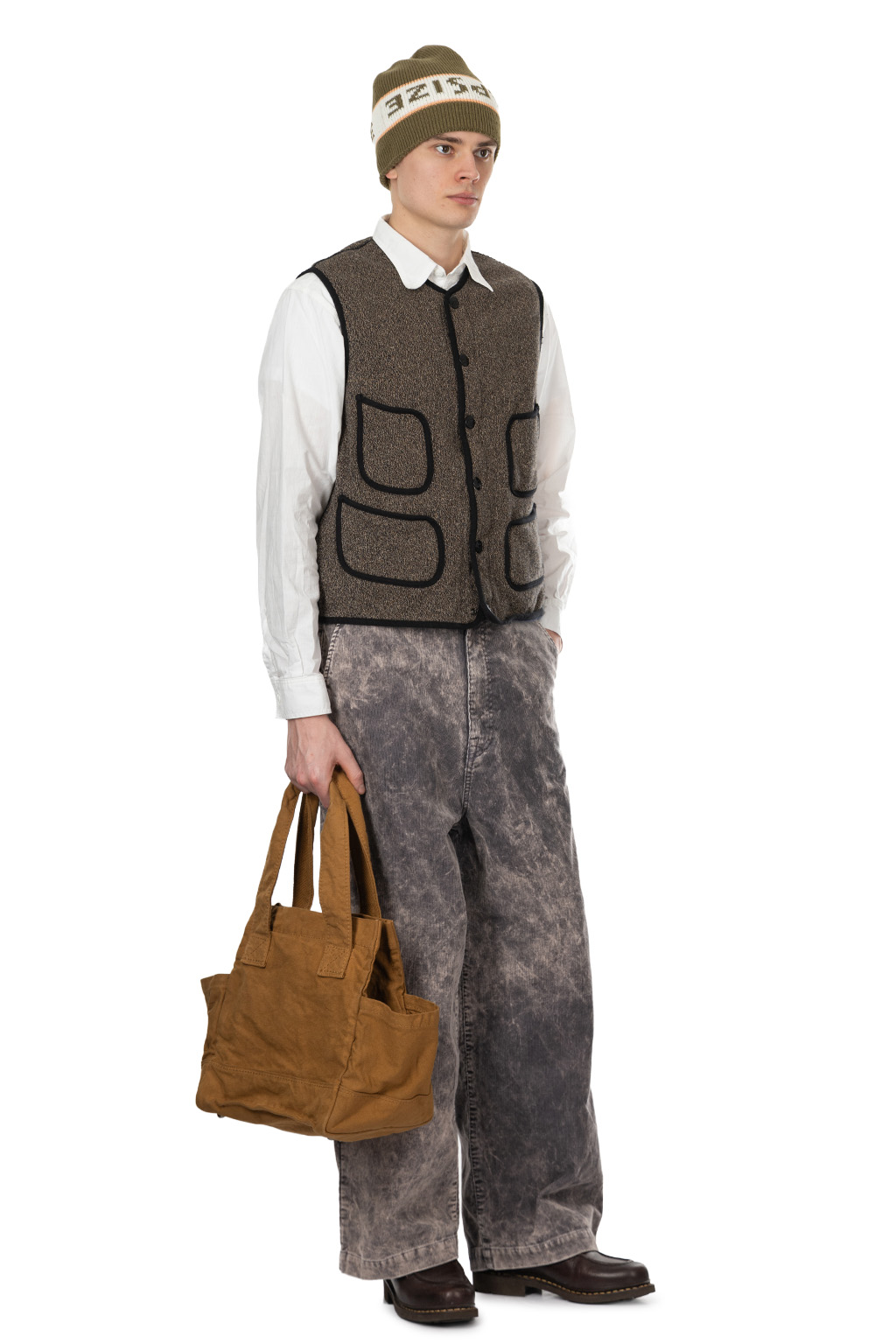 Kapital - BEACH SWT Knit Vest - Charcoal