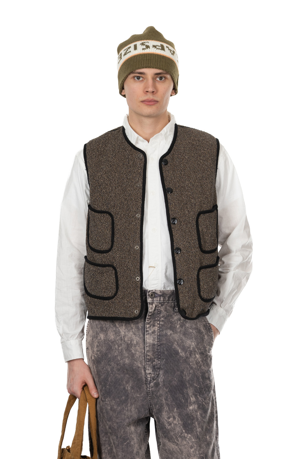 Kapital - BEACH SWT Knit Vest - Charcoal