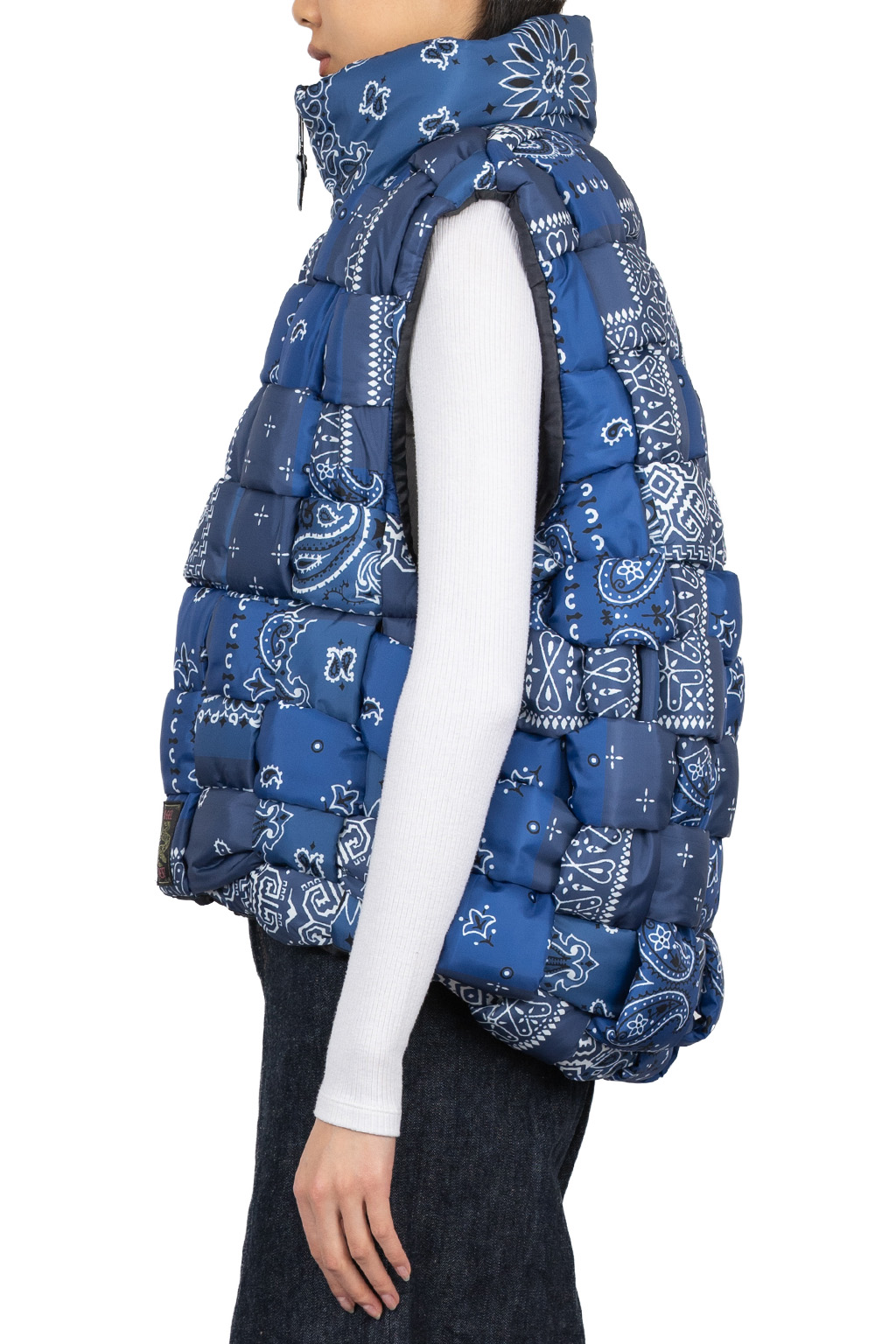 Kapital - Bandanna Nylon KEEL Weaving Vest - Dark Navy