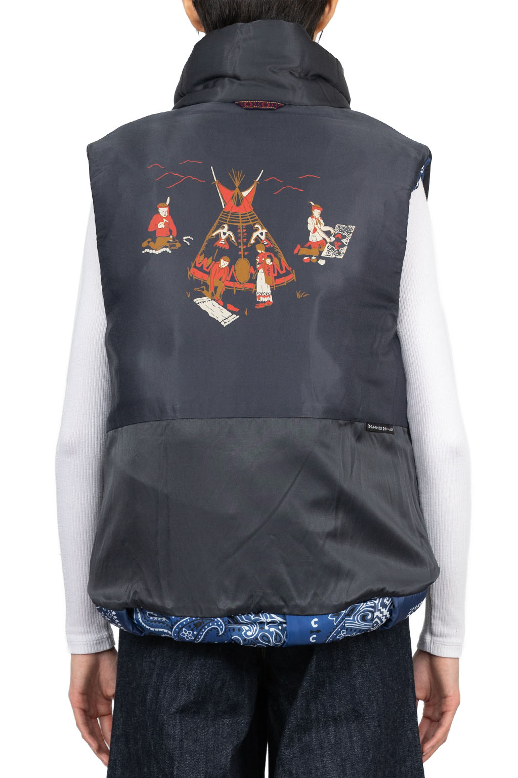 Kapital - Bandanna Nylon KEEL Weaving Vest - Dark Navy