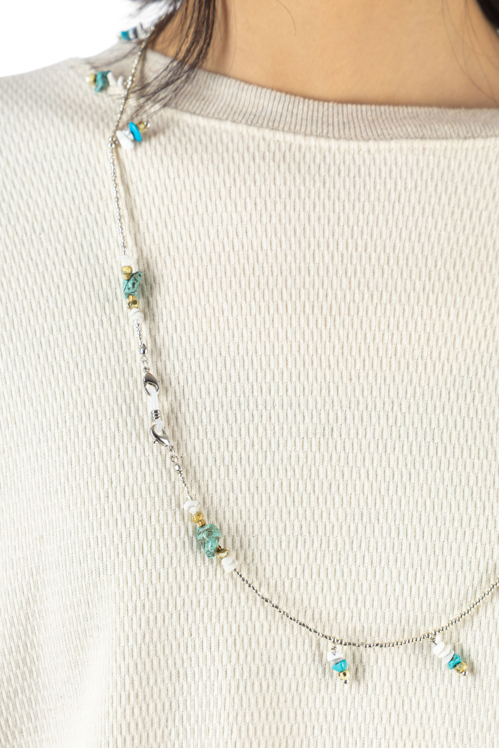 Kapital - Beads BRUNCH Glasses Chain - Silver