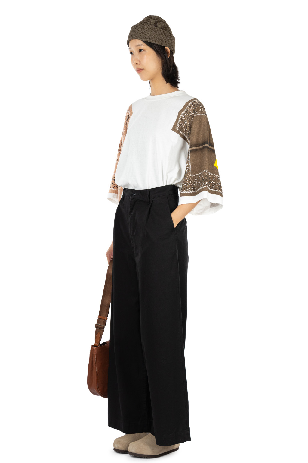Kapital - Chino High Waisted NIME Pants-Black