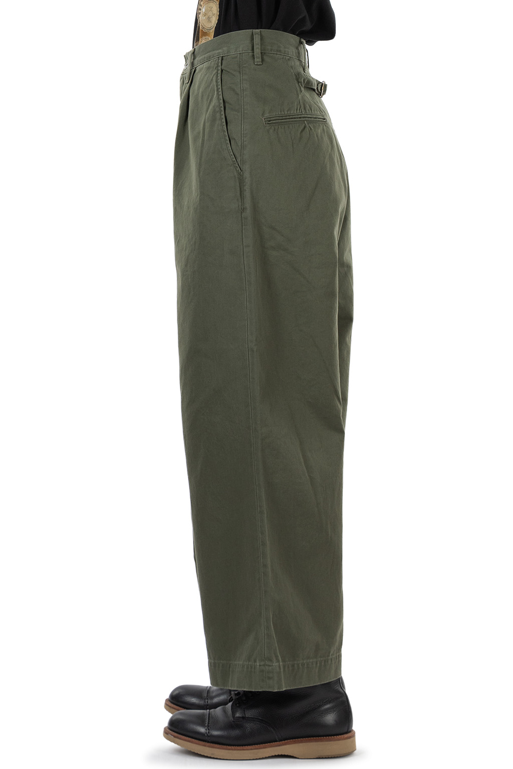 Kapital - Chino High Waisted NIME Pants - Khaki