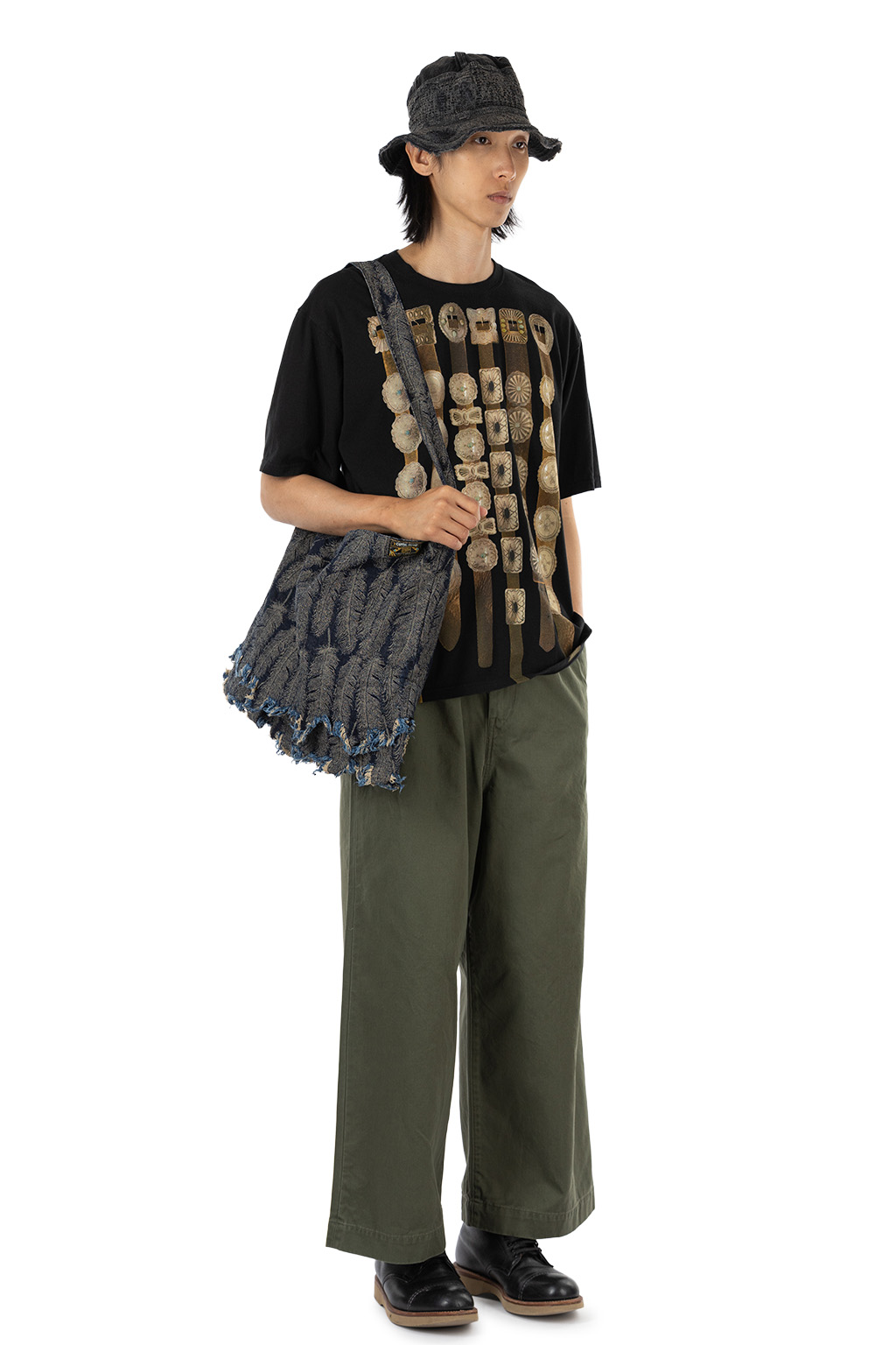Kapital - Chino High Waisted NIME Pants - Khaki