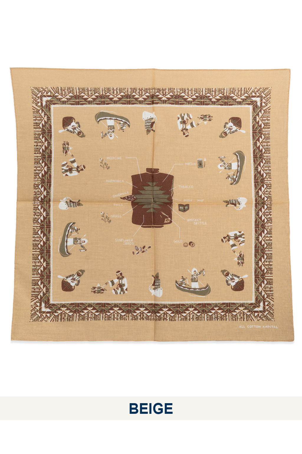 Kapital - Color Bandanna (ZEPHER Vest Life) - 6 Color Choices