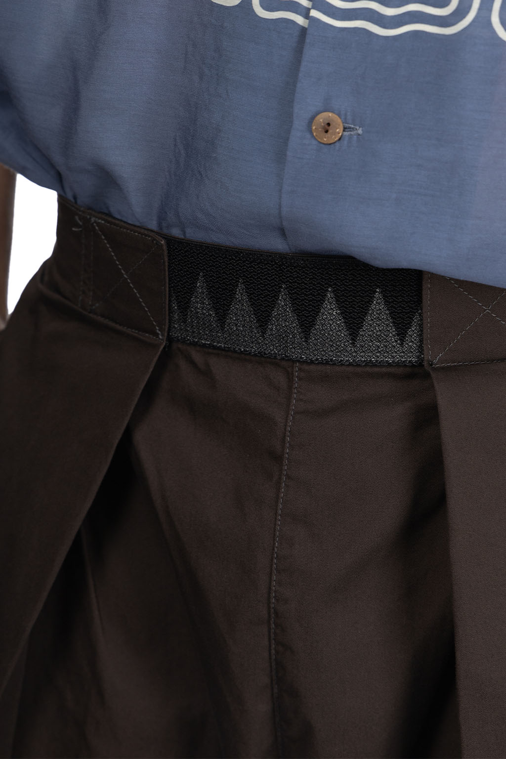 Kapital Combed Burberry Cotton EASY-BEACH-GO Pants - Dark Grey