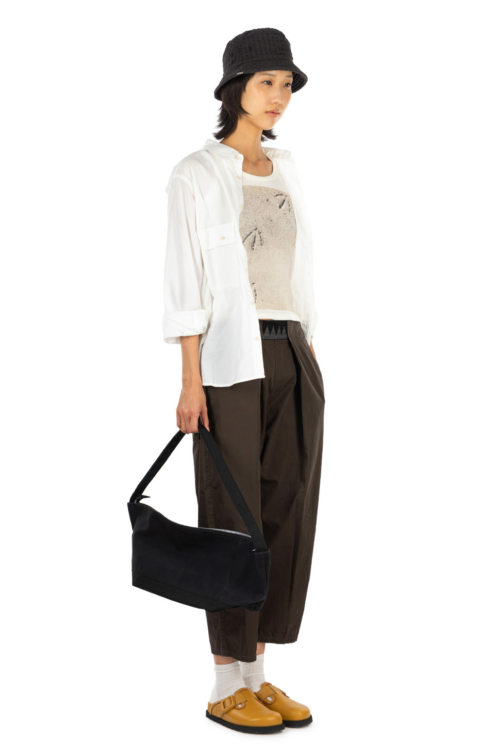 Kapital Combed Burberry Cotton EASY-BEACH-GO Pants - Dark Grey