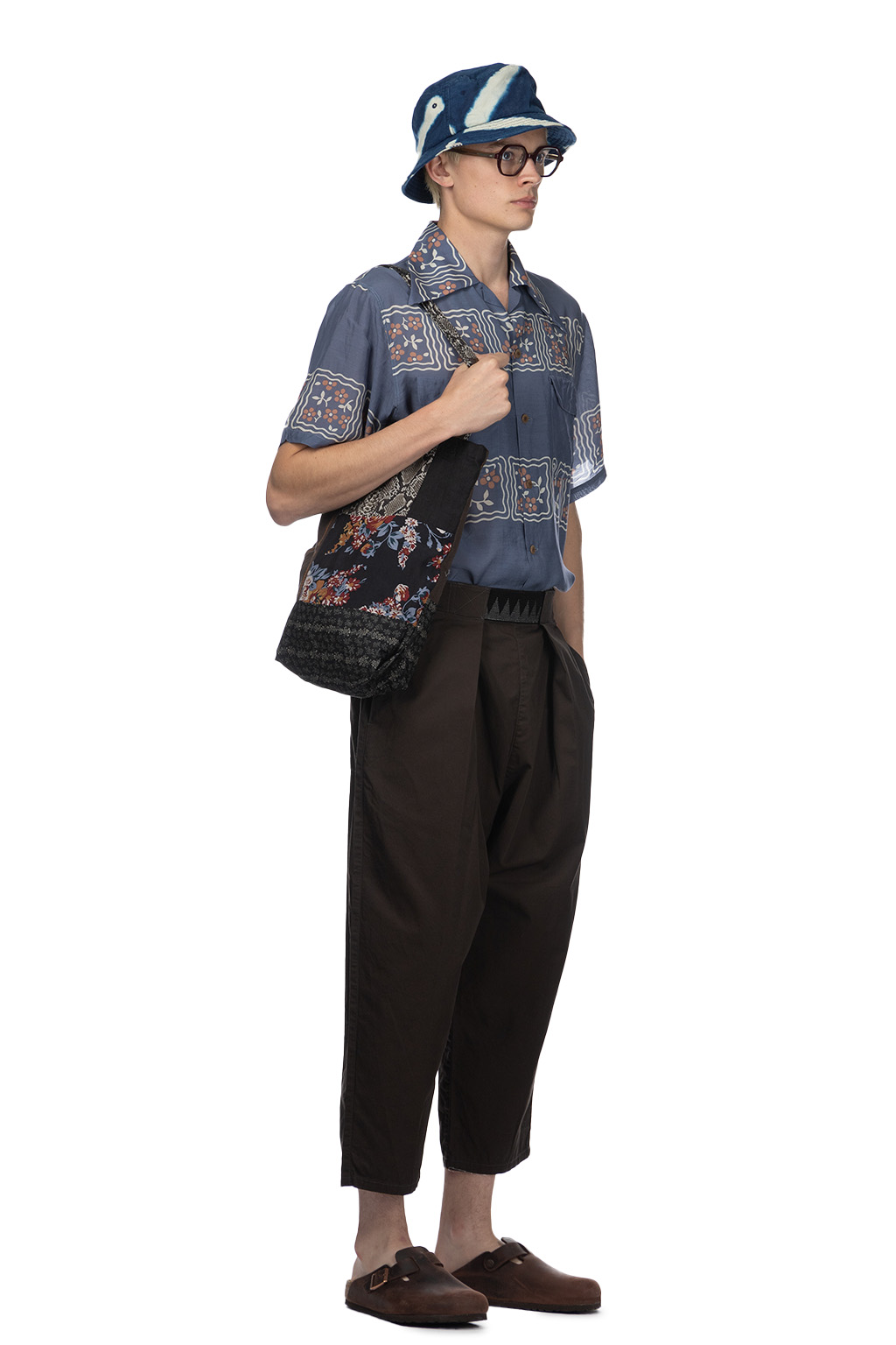 Kapital Combed Burberry Cotton EASY-BEACH-GO Pants - Dark Grey