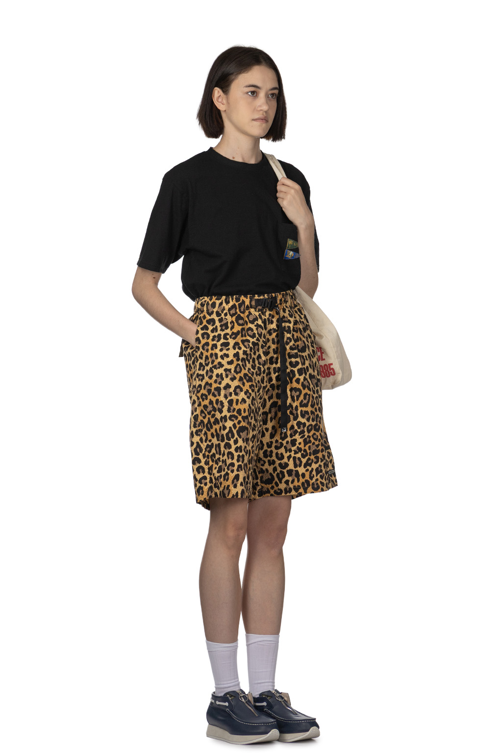 Kapital - Combed Burberry Leopard Easy Short Pants - Brown