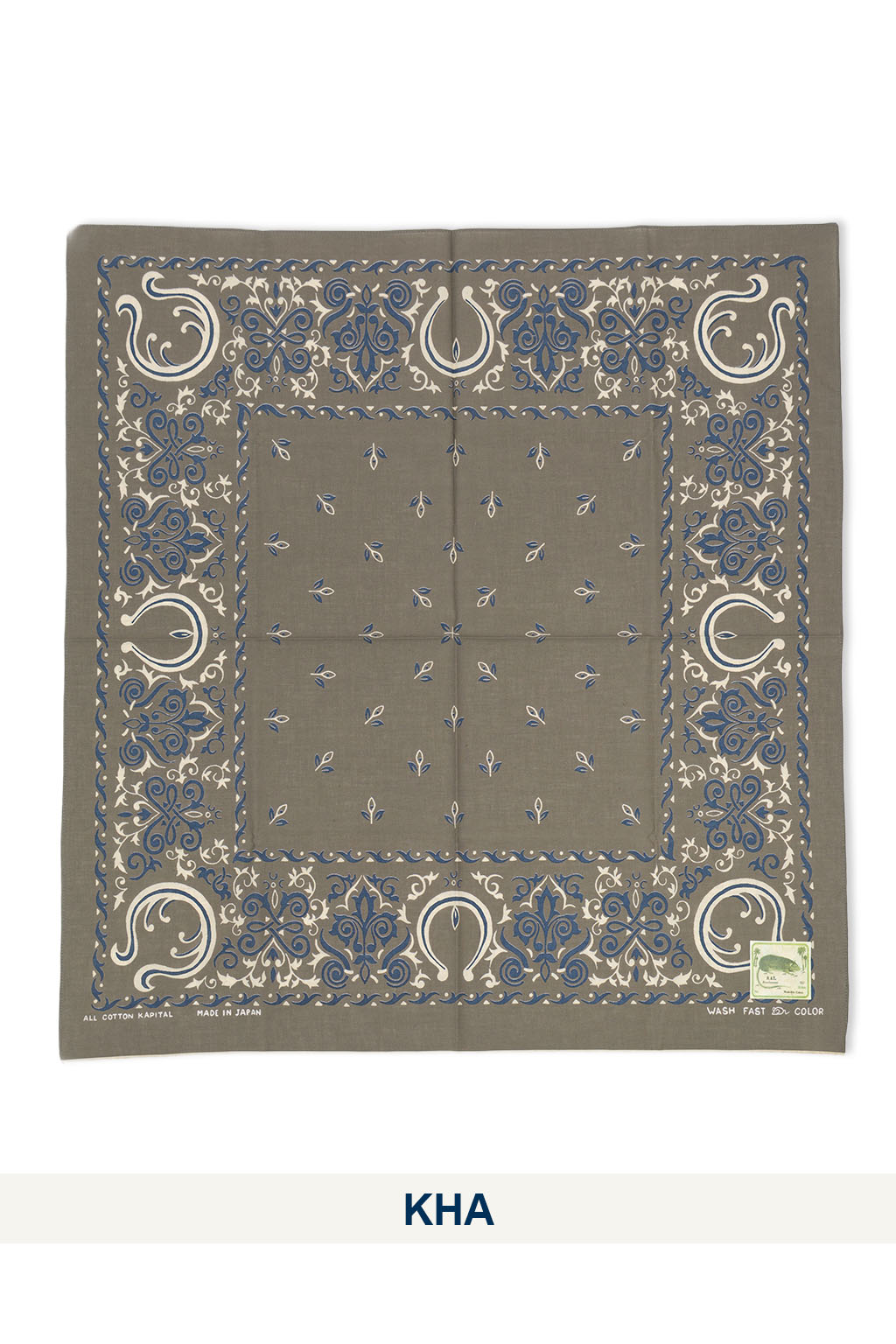 Kapital - Fastcolor Selvedge Bandanna (Antler NAJA) 20x20