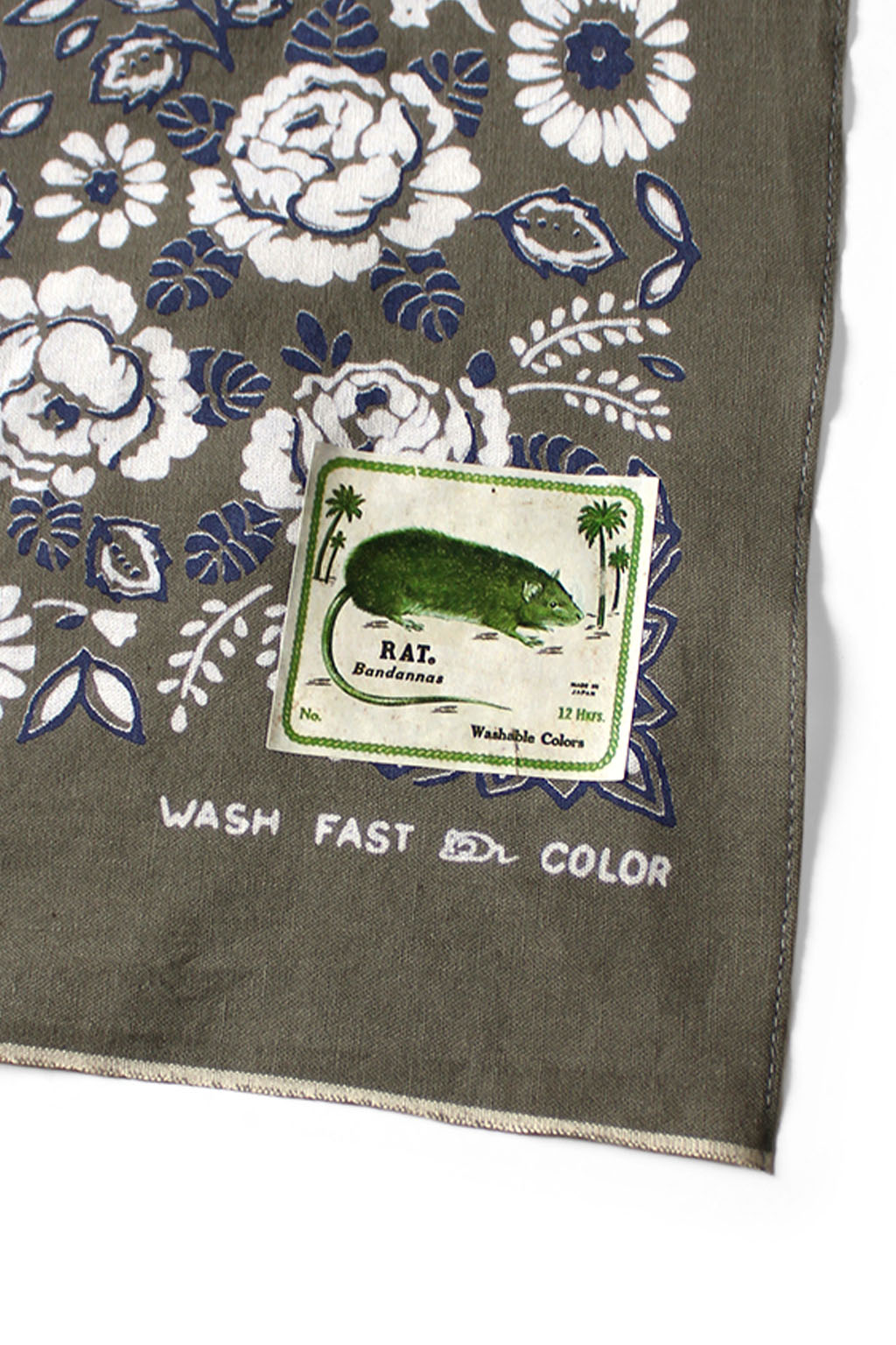 Kapital - Fastcolor Selvedge Bandanna (CHURCHILL GARDEN) 30x30 Large