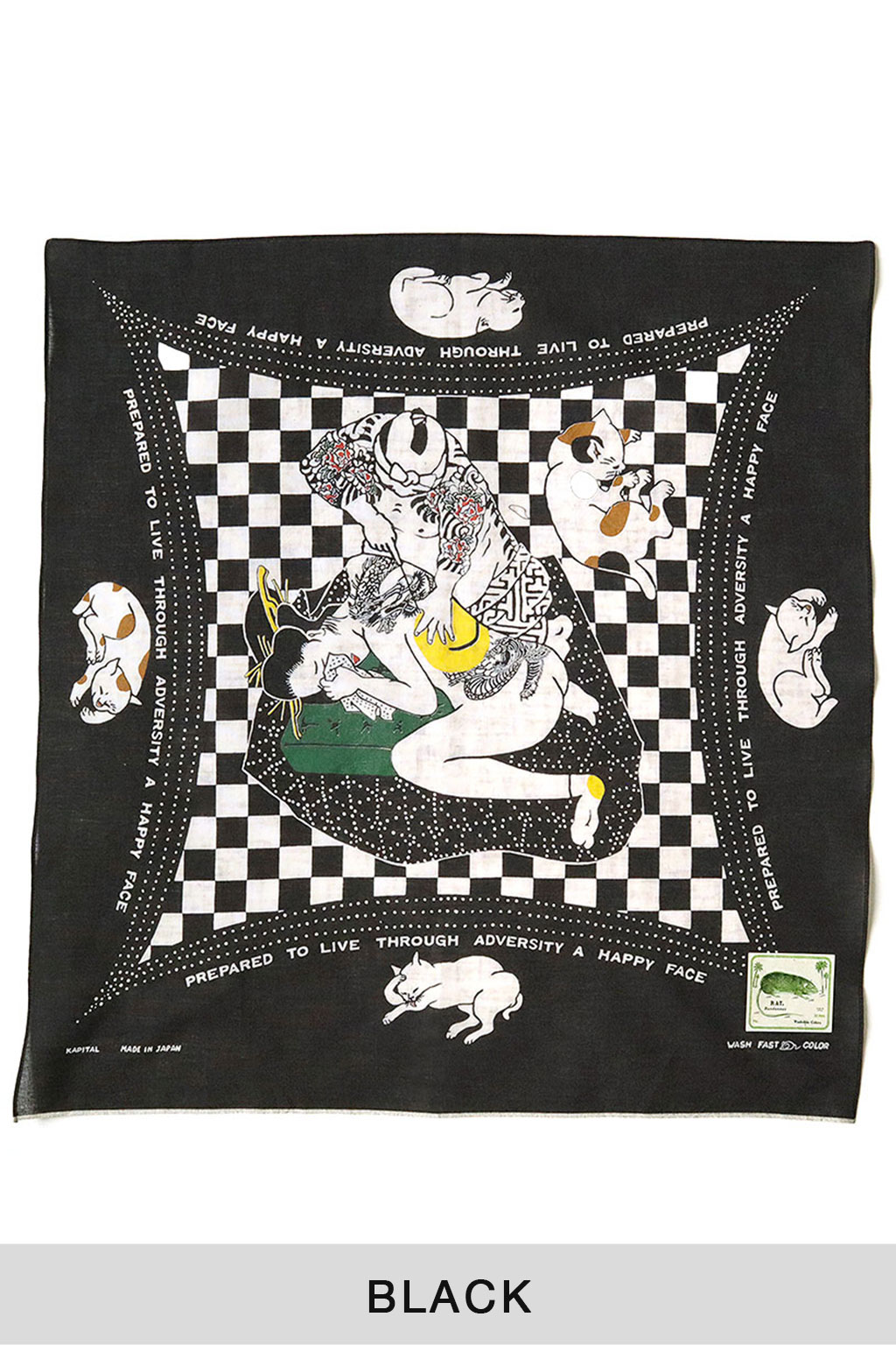 Kapital Fastcolor Selvedge Bandana (RAINBOWY NO WOMAN NO CRY) - 2 Colors