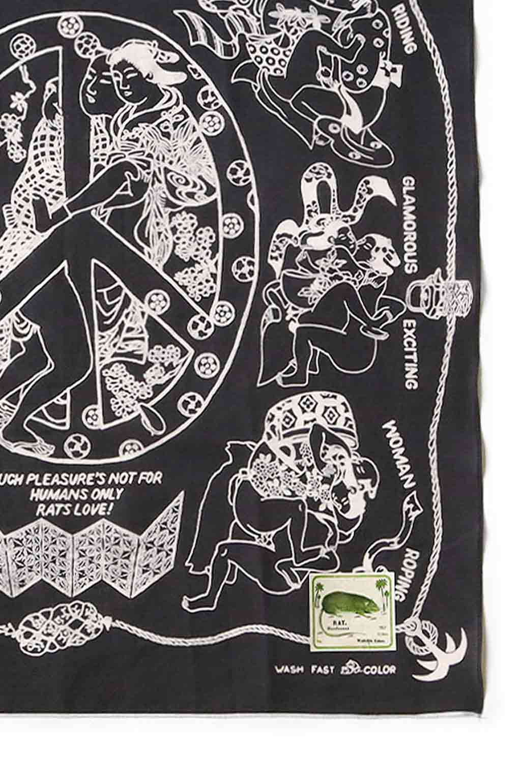 Kapital Fastcolor Selvedge Bandana - YOBAI - Black