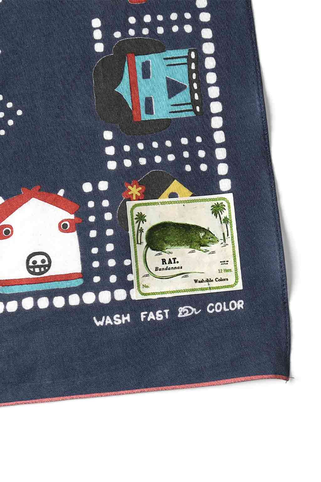 Kapital - Fastcolor Selvedge Bandanna - KACHINA & PECKISH RAINBOWY