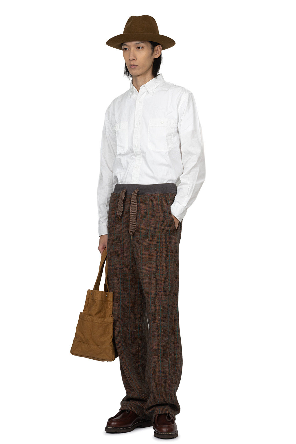 Kapital - Fleece Tweed SWT Pants-BR