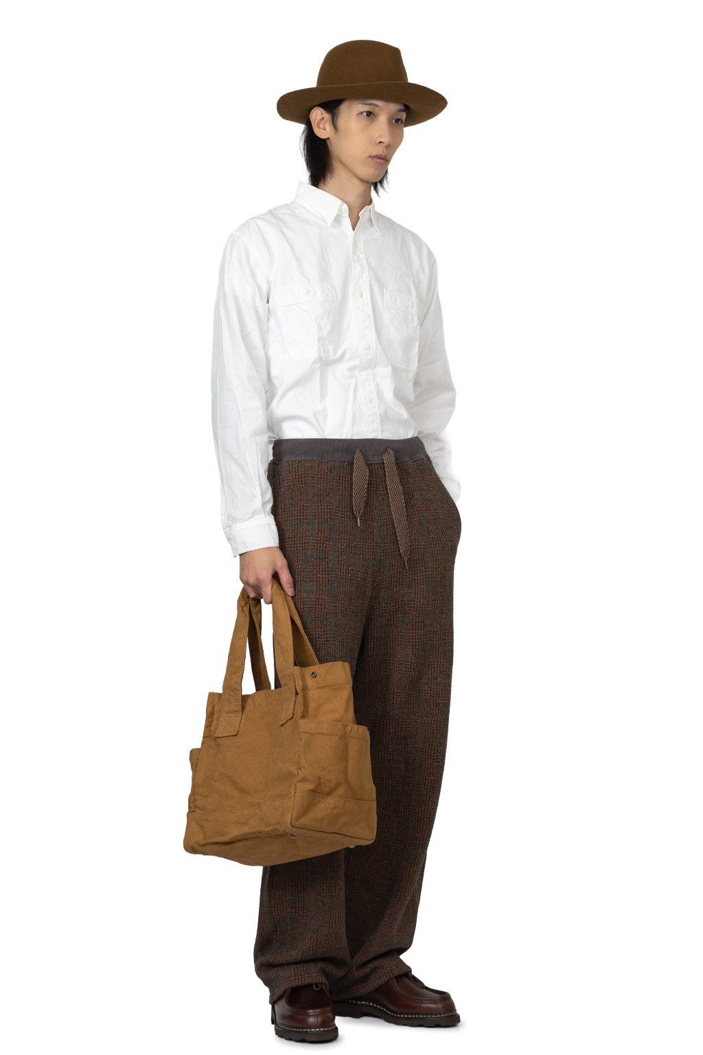 Kapital - Fleece Tweed SWT Pants-BR