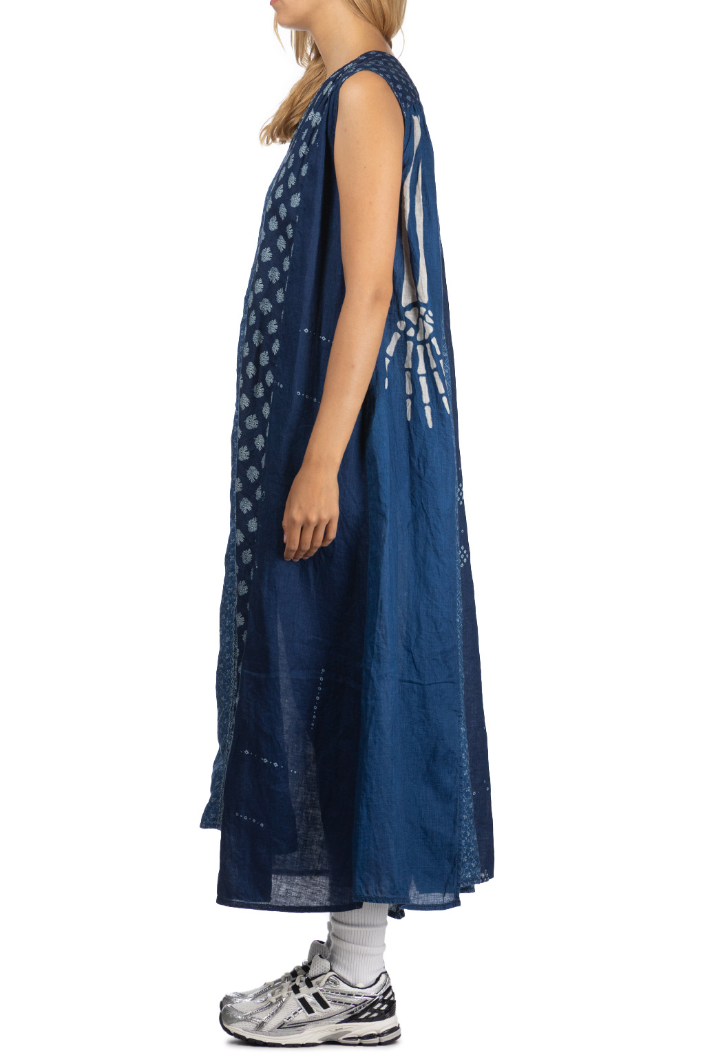 Kapital - French Linen LAMP Dress (BONE) - Indigo